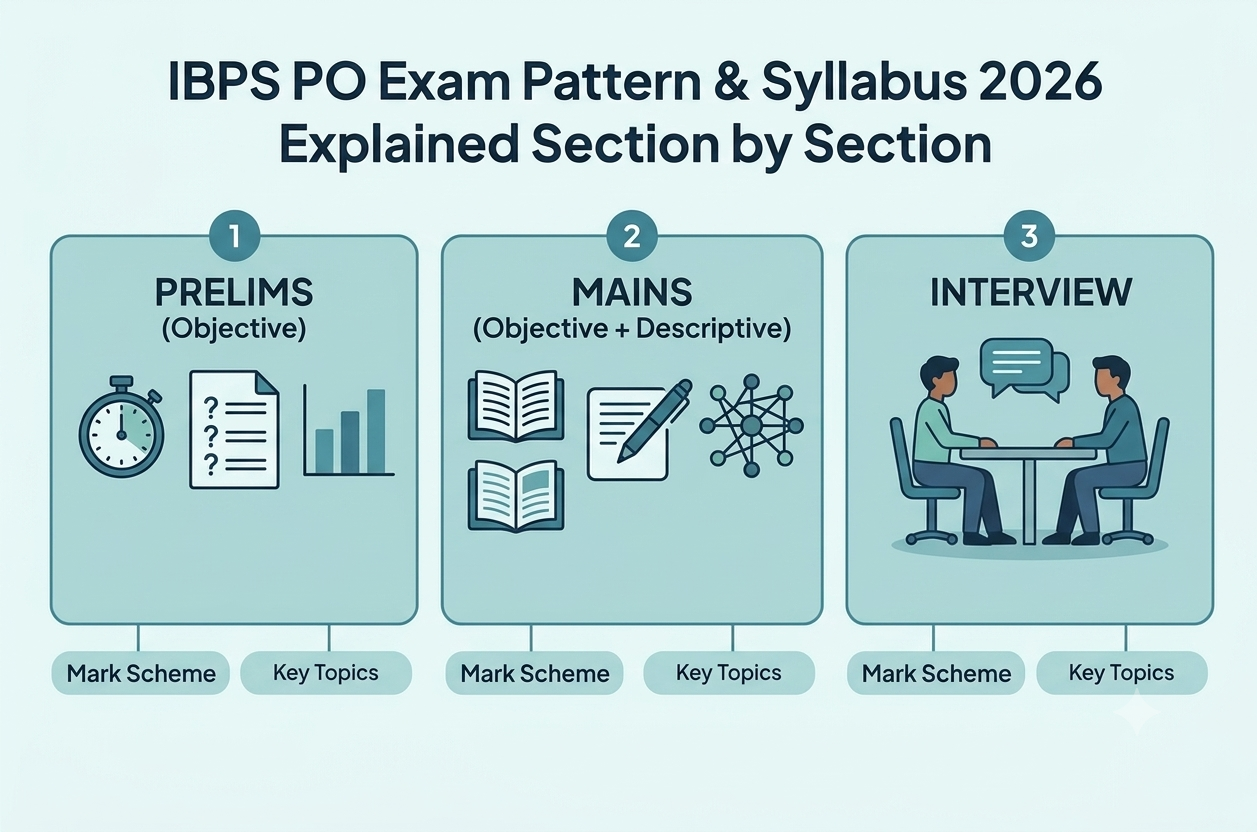 IBPS PO Exam Pattern & Syllabus 2026 Explained Section by Section